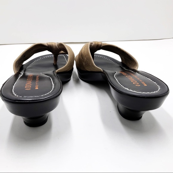 {Donald J. Pliner} Distressed Suede Con Slippers - Picture 9 of 16